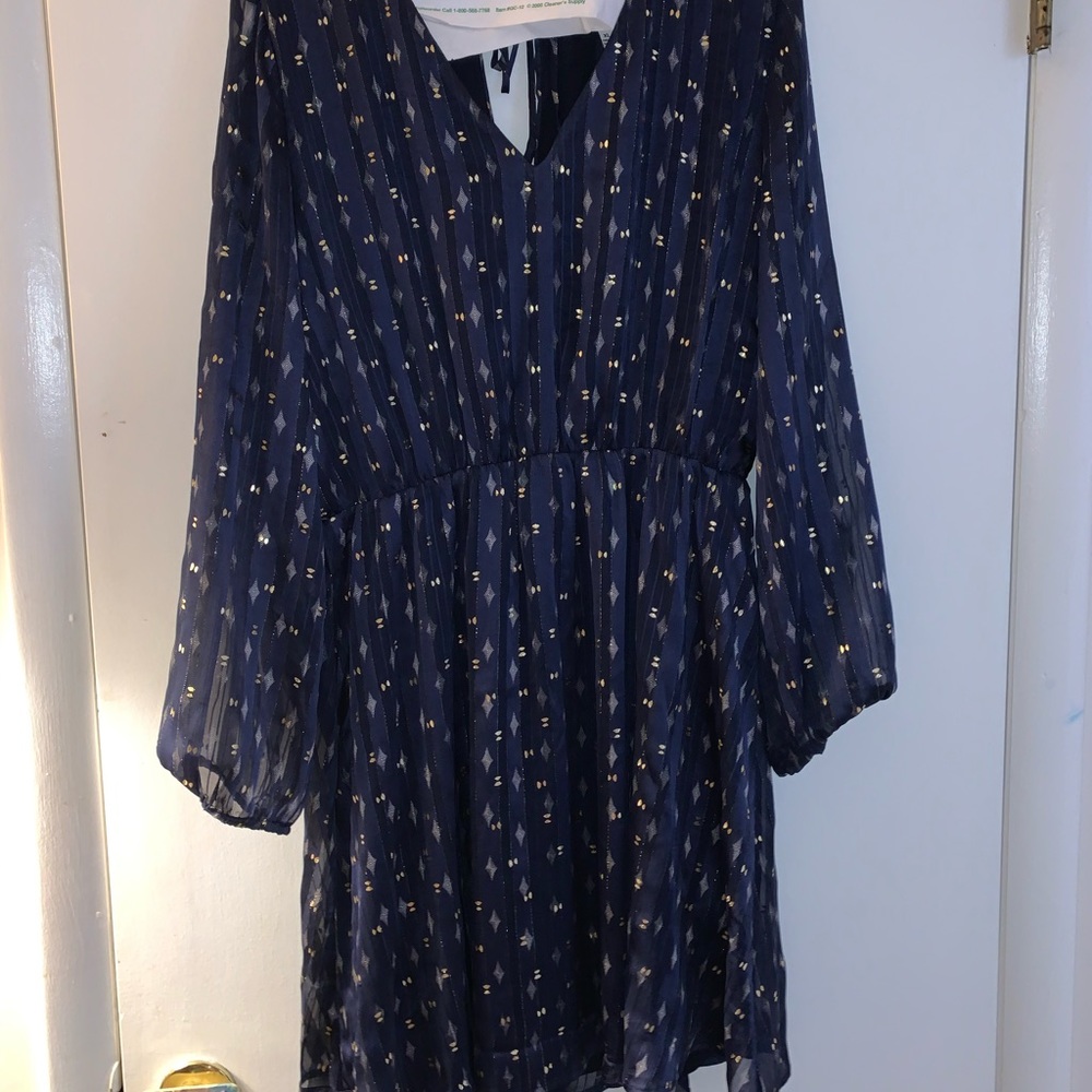 NWT Collective Concepts Navy & Gold dress XL